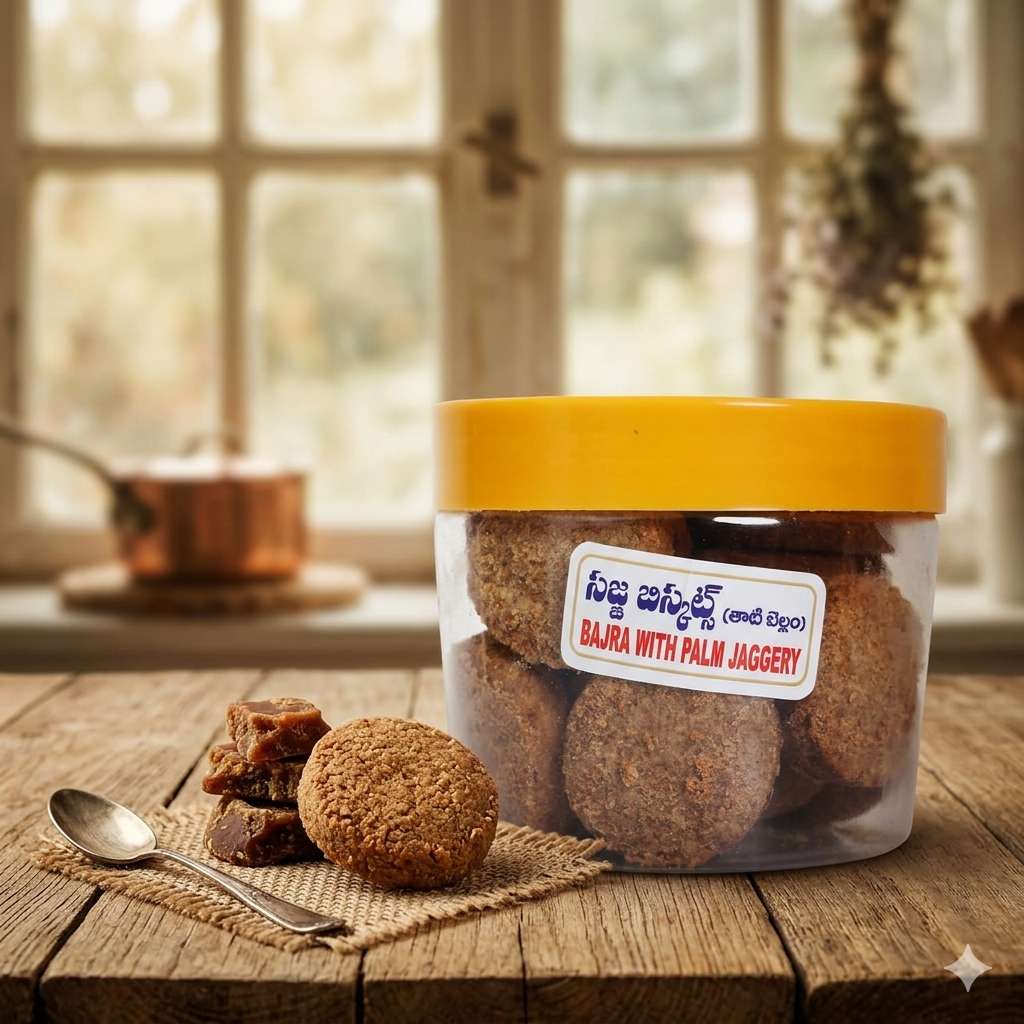 Bajra with palm jaggery Biscuits